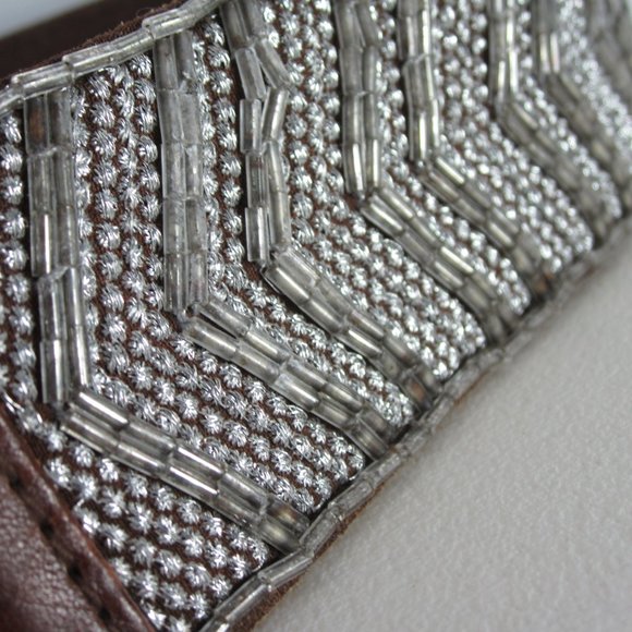 Abercrombie & Fitch Womens X-Small / Small Brown Beaded Bohemian Belt - Picture 3 of 10